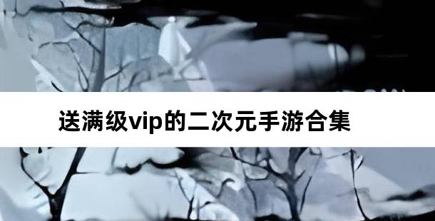 送满级vip的二次元手游合集